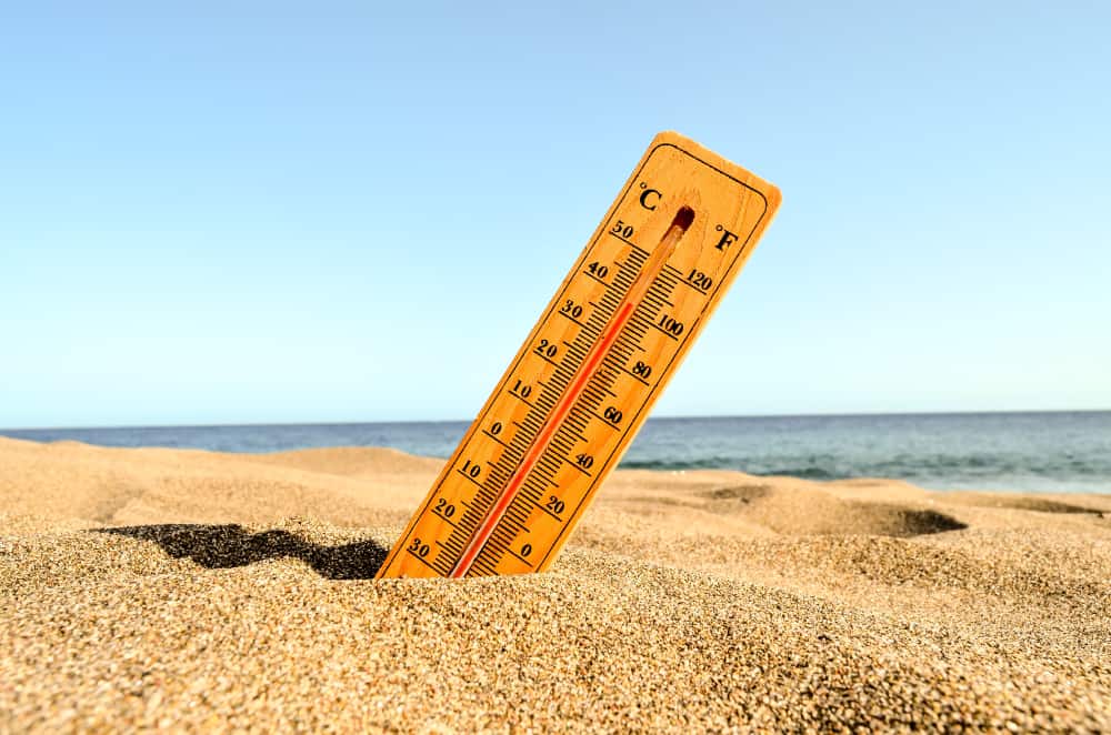 termômetro mede temperatura do mês mais quente no Brasil