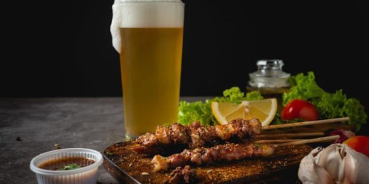 cerveja e churrasco