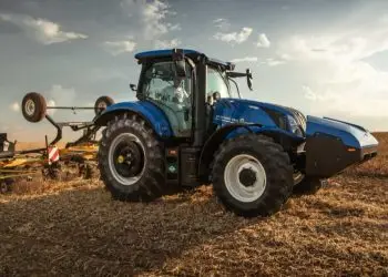 Trator T6.180 Methane Power, que vale R$ 1 milhão, utiliza o biometano, gás de resíduos orgânicos como combustível.