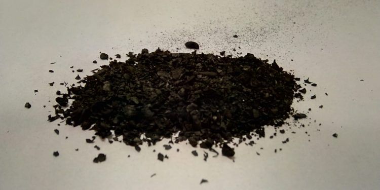 Biocarvão de borra de café.