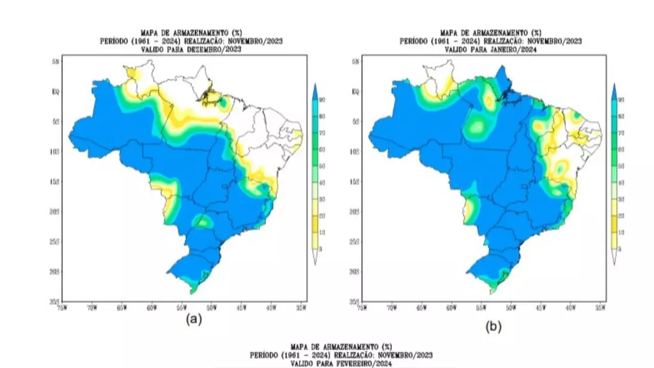 Chuva segue em janeiro e fevereiro trazendo certa recuperação da umidade no solo. 