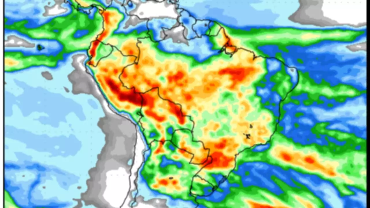 Previsão indica pancadas de chuva no Norte, Centro e Sudeste até fim de fevereiro 2 De 13 a 21 de fevereiro boa parte do país segue com chuva intensa.