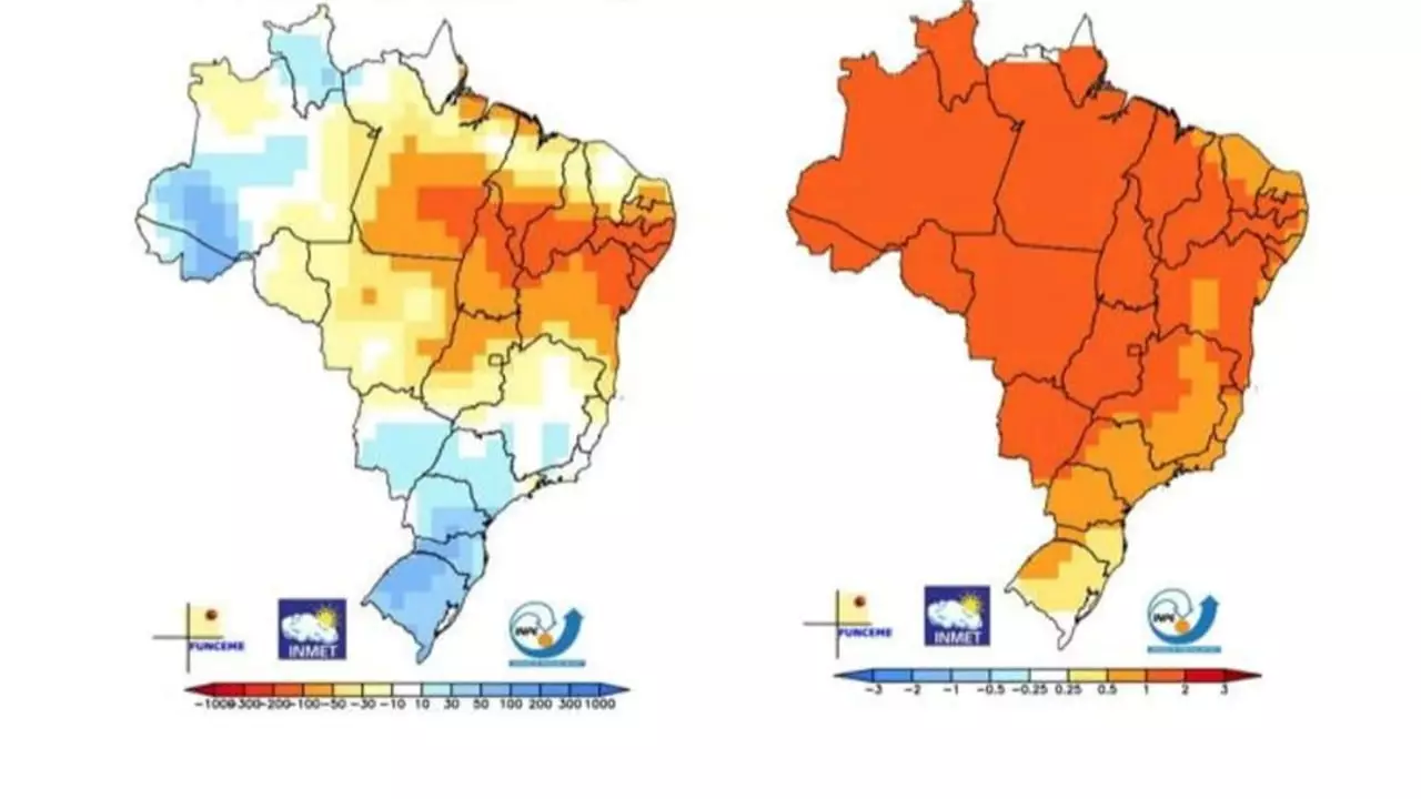 Níveis de umidade no solo vão seguir em baixa em grande parte do país. 