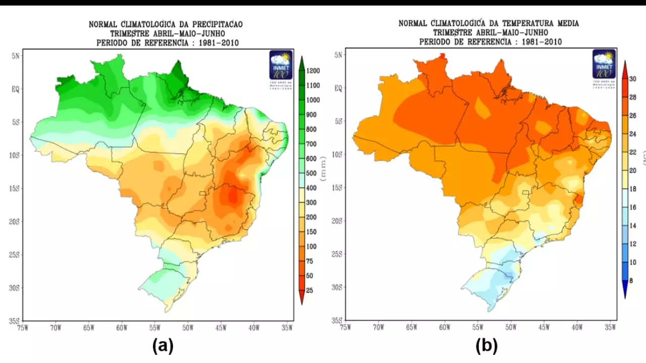 Inmet e Inpe preveem diminuição do volume de chuva em boa parte do país.