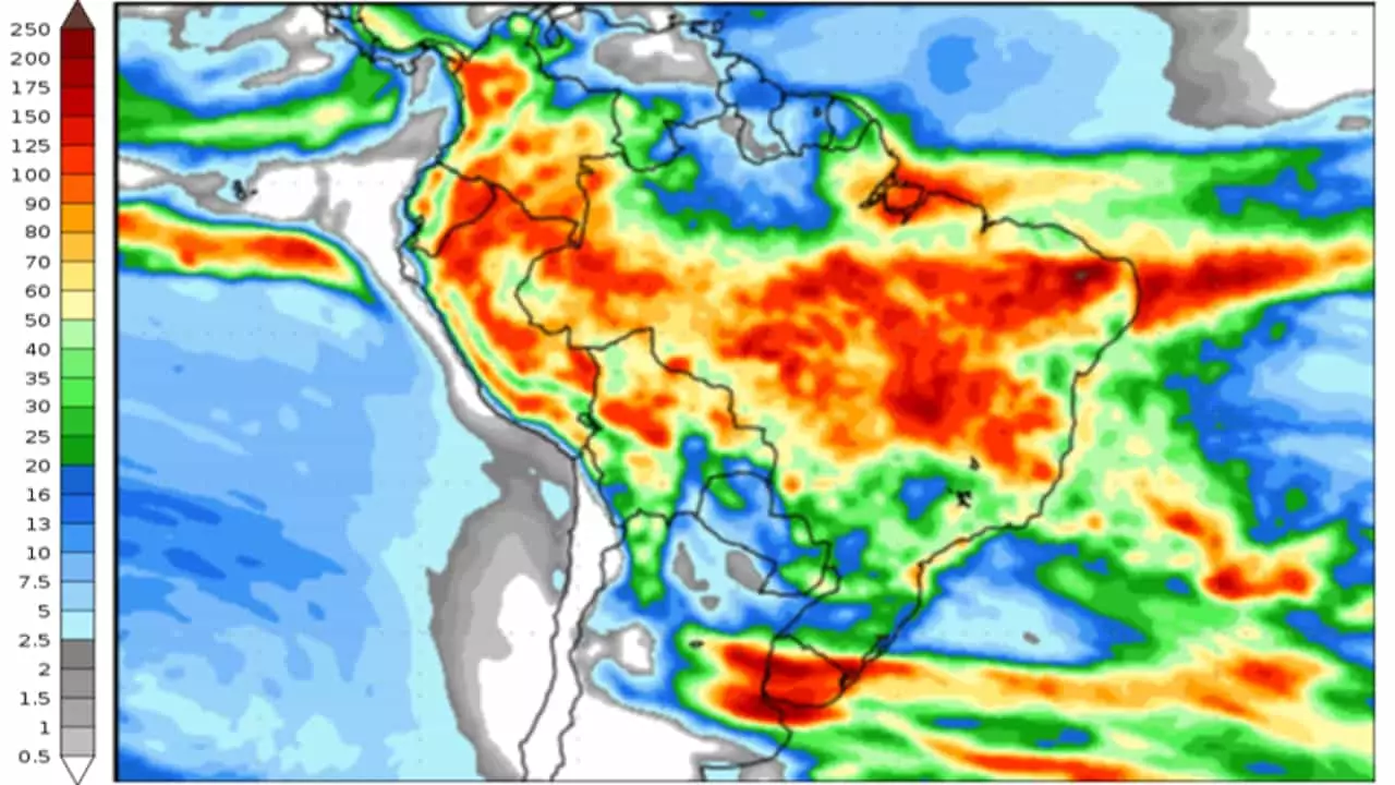 Previsão de chuva alcança todo o Brasil.