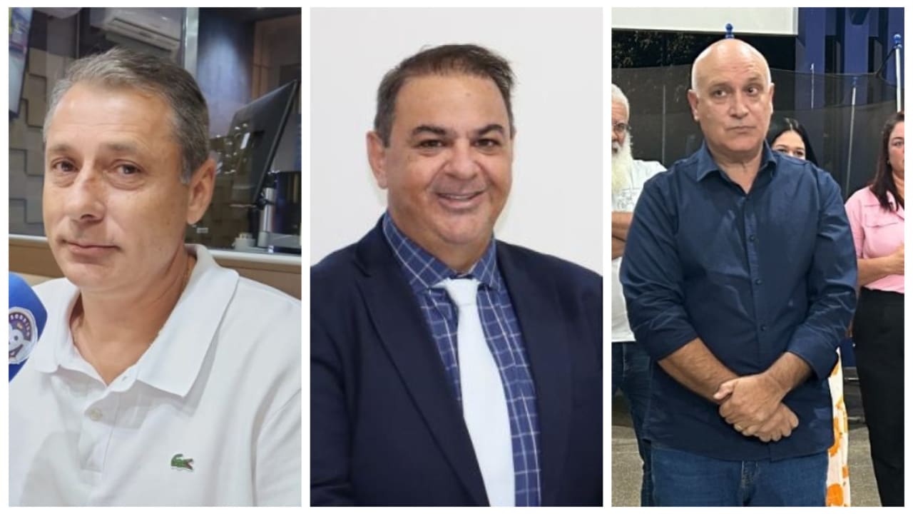 Alei Fernandes, Damiani e Milton Ribas, candidatos a prefeito de Sorriso-MT.