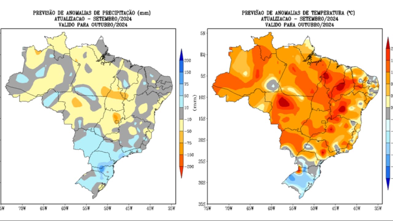 Temperaturas devem seguir altas o que impacta umidade do solo. 